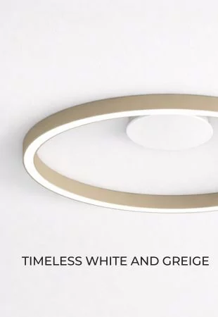 Braga Loop LED ring ceiling light in white and dove grey